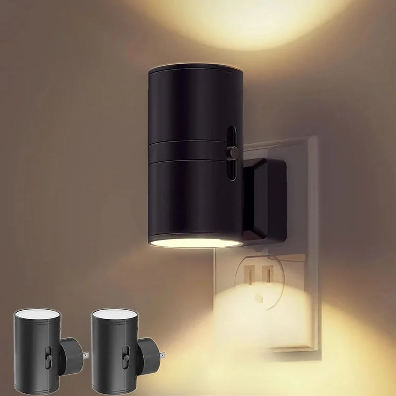 Night Lights Plug Into Wall Dimmable LED Night Lamp Automatic Bedside Lamp with Auto Light Sensor for Bathroom Hallway Decor