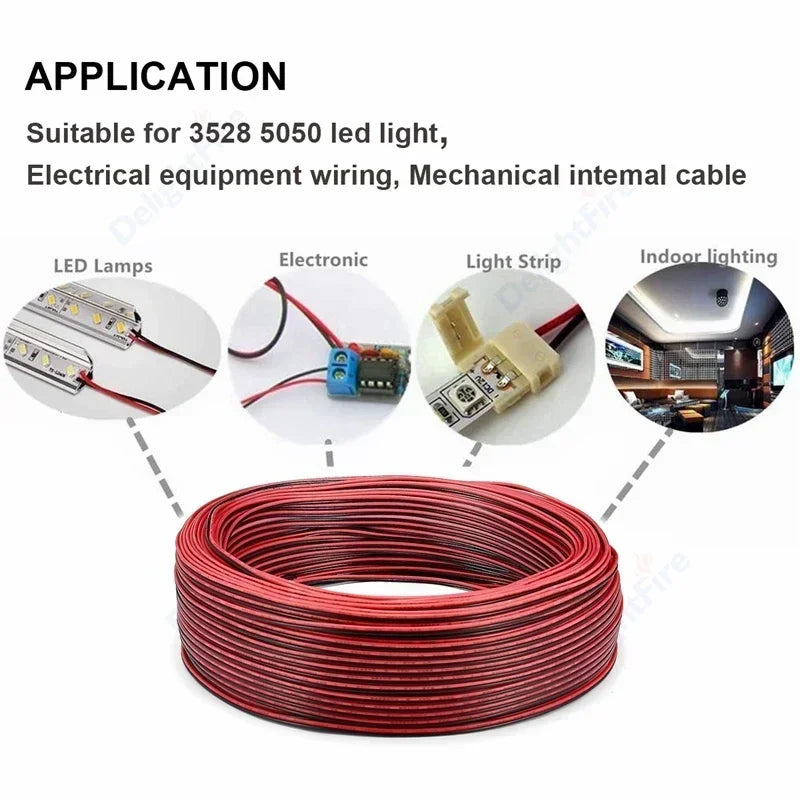 2 3 5 6 4Pin Electric Cable 22 20 18AWG PVC Tinned Copper Wire Electrical Wire For LED Strip Speaker Fan Lights Solar Panel DIY