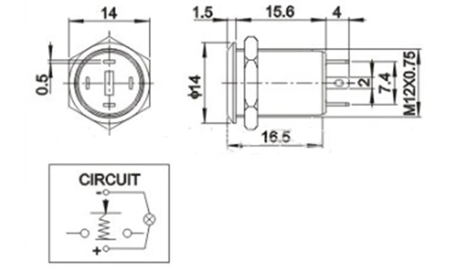1PC 12mm 3V 5V 12V 220V Angel Eye Aluminum Metal LED Power Push Button Switch Self-reset Metal Switch Normally Open