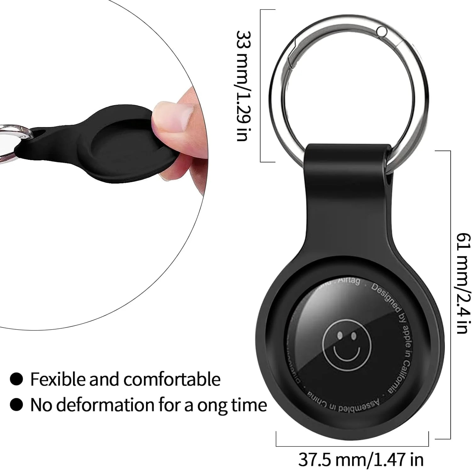 8/4/2Pack Silicone itag Case for Airtags with Keychain, Protective Cover for Airtag Key , Pet Dog Cat Collar , Accessories