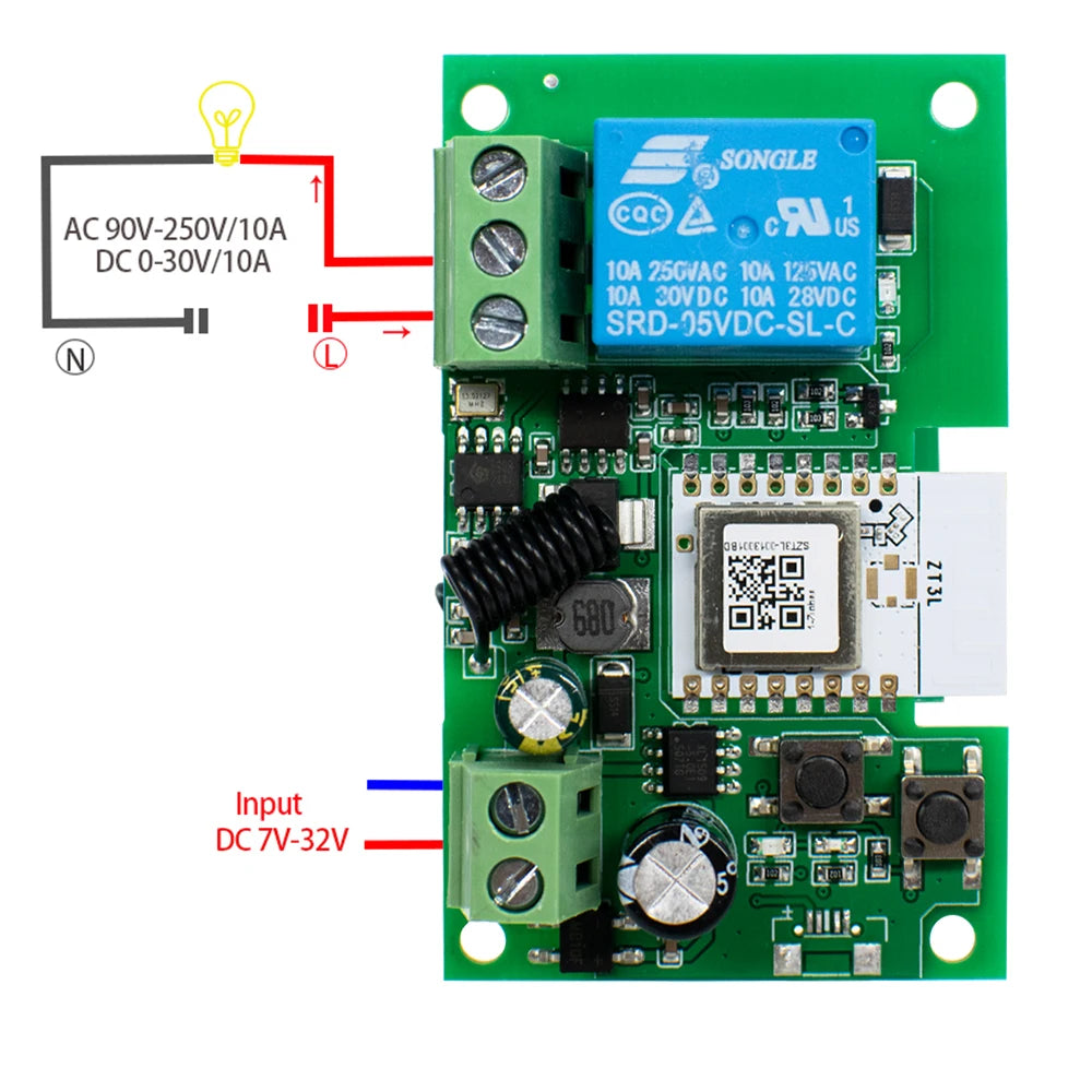 Zigbee 1 2 4 Gang Switch Relay Module Dc 12v 24v 220v Dry Contact 4CH Din Rail Controller Works with Tuya Alexa Gateway Required