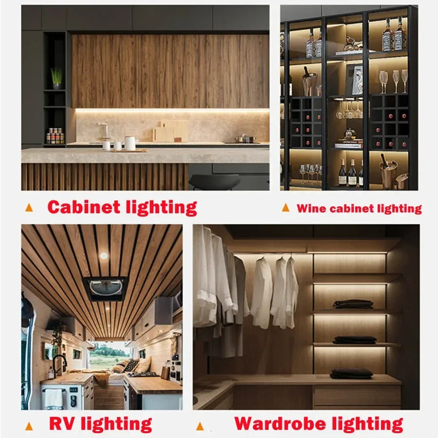 Aswesaw Sweep Dimmer Sensor Penetrating Switch DC 5V 12V 24V Wood Panel Touch Switch LED Dimmable Touch Sensing Hidden