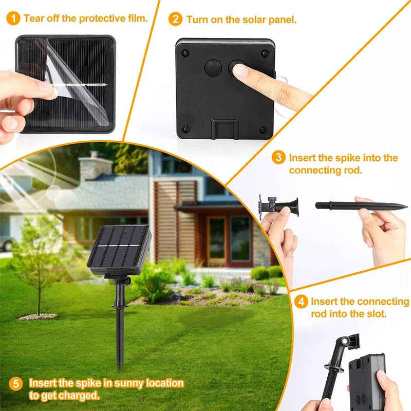 7M/12M/22M/32M LED Solar String Fairy Lights Outdoor Path Garlands Lamp Patio Waterproof Christmas Wedding Garden Street Lights