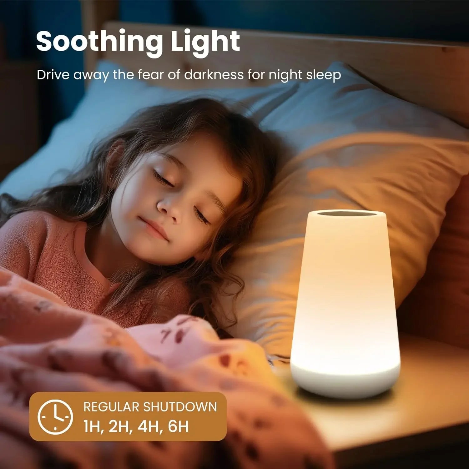 13 RGB Colors LED Night Light for Children Baby Bedroom Decoration Dimmable Touch Lamp Portable Rechargeable Bedside Table Lamp