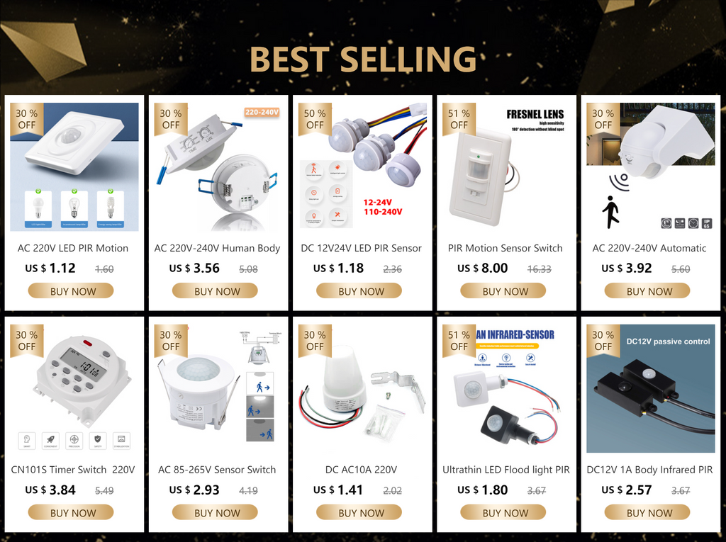 AC 220V-240V Automatic PIR Infrared Motion Sensor Detector Double Probe Induction Movement Light Switch Outdoor IP65 180 Degree