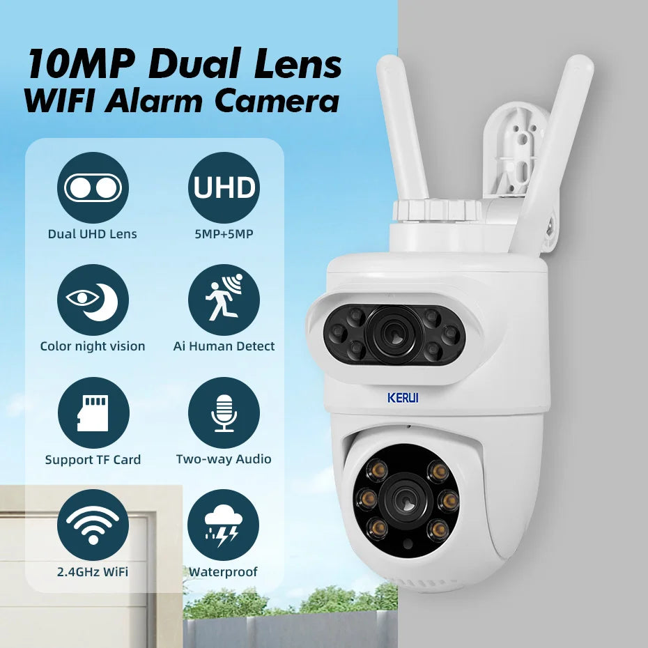 KERUI 4G/WiFi GSM Home Alarm with 7-inch IPS Large Touch Screen Panel Works with Tuya Wireless Security Alarm System Burglar