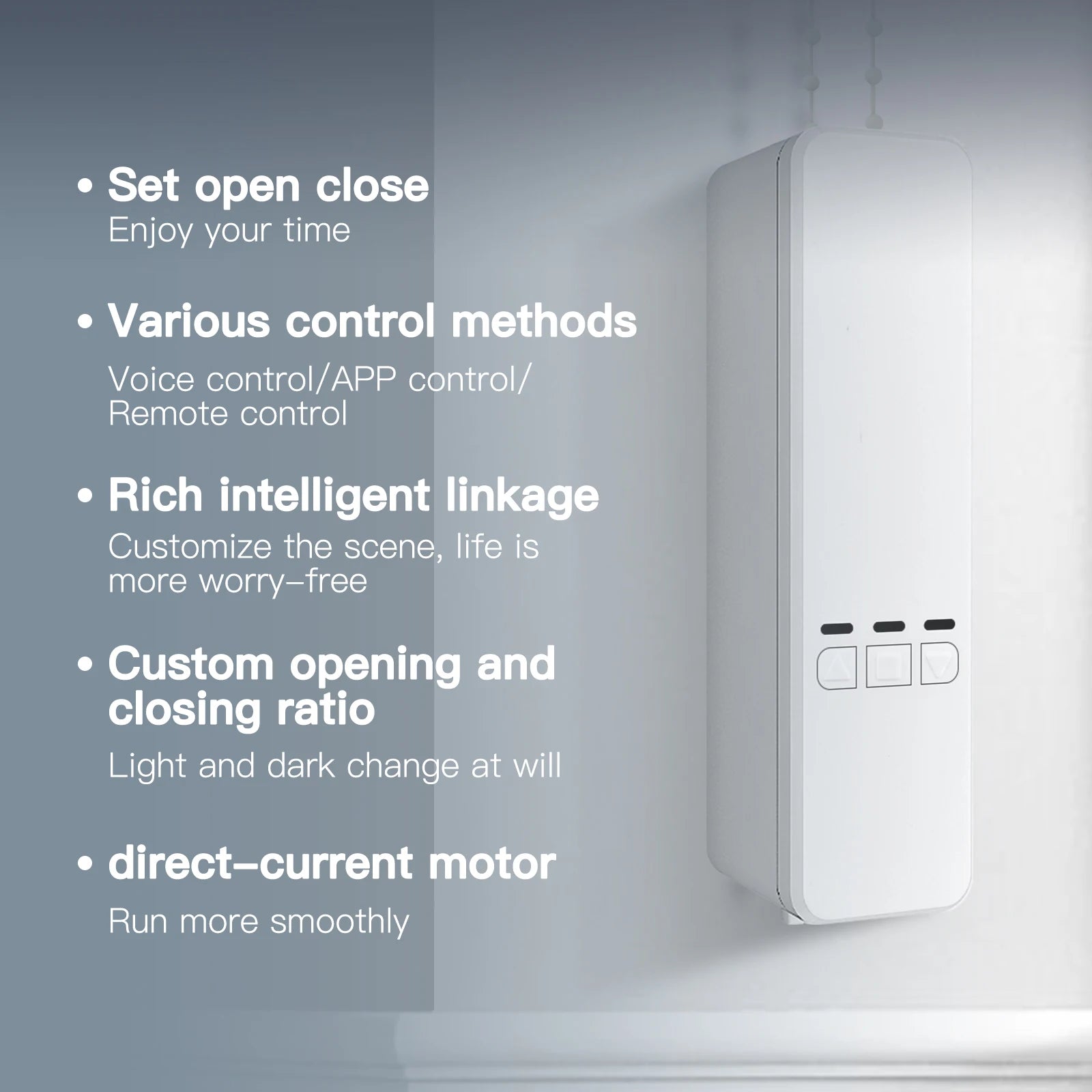 MOES Tuya WiFi Smart Motor Electric Chain Roller Blinds Shade Shutter Drive RF Remote Kit Smart Life App via Alexa/Google