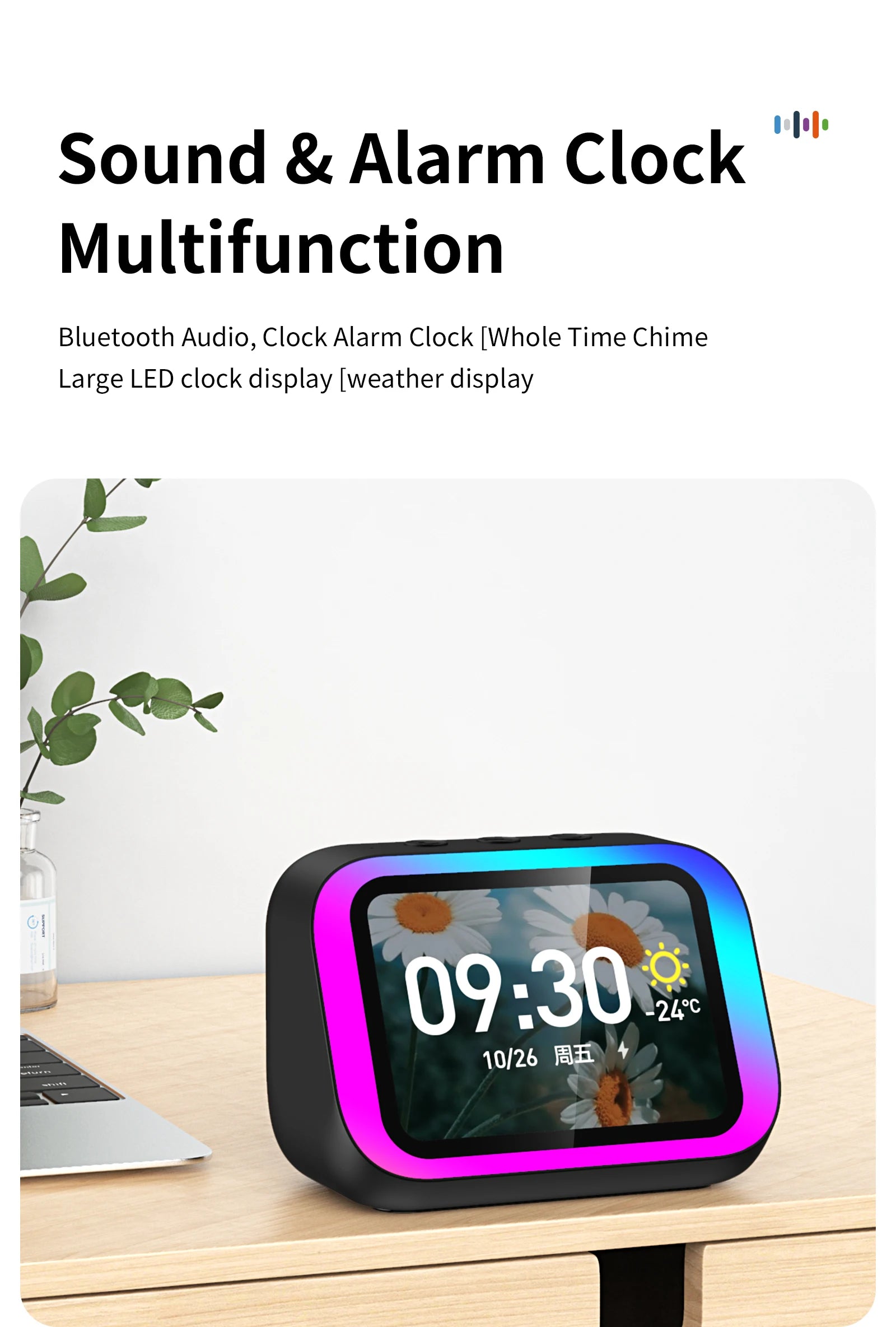 2026 New Smart Speaker with Screen Display Multifunctional Voice Assistant Great Bluetooth Intelligent Home Hub Photo Album Gift