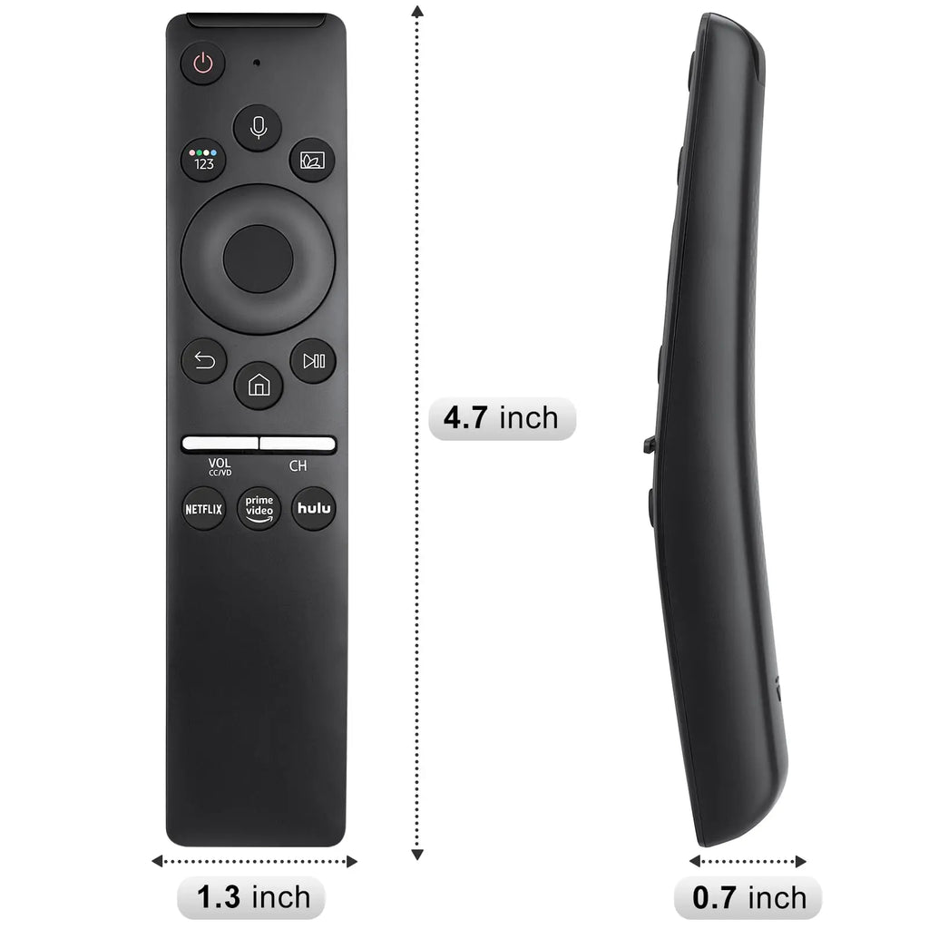 Replacement Voice Remote for All Samsung Smart Curved Frame QLED LED LCD 8K 4K TVs with Voice Function, Standing Silicone Cover