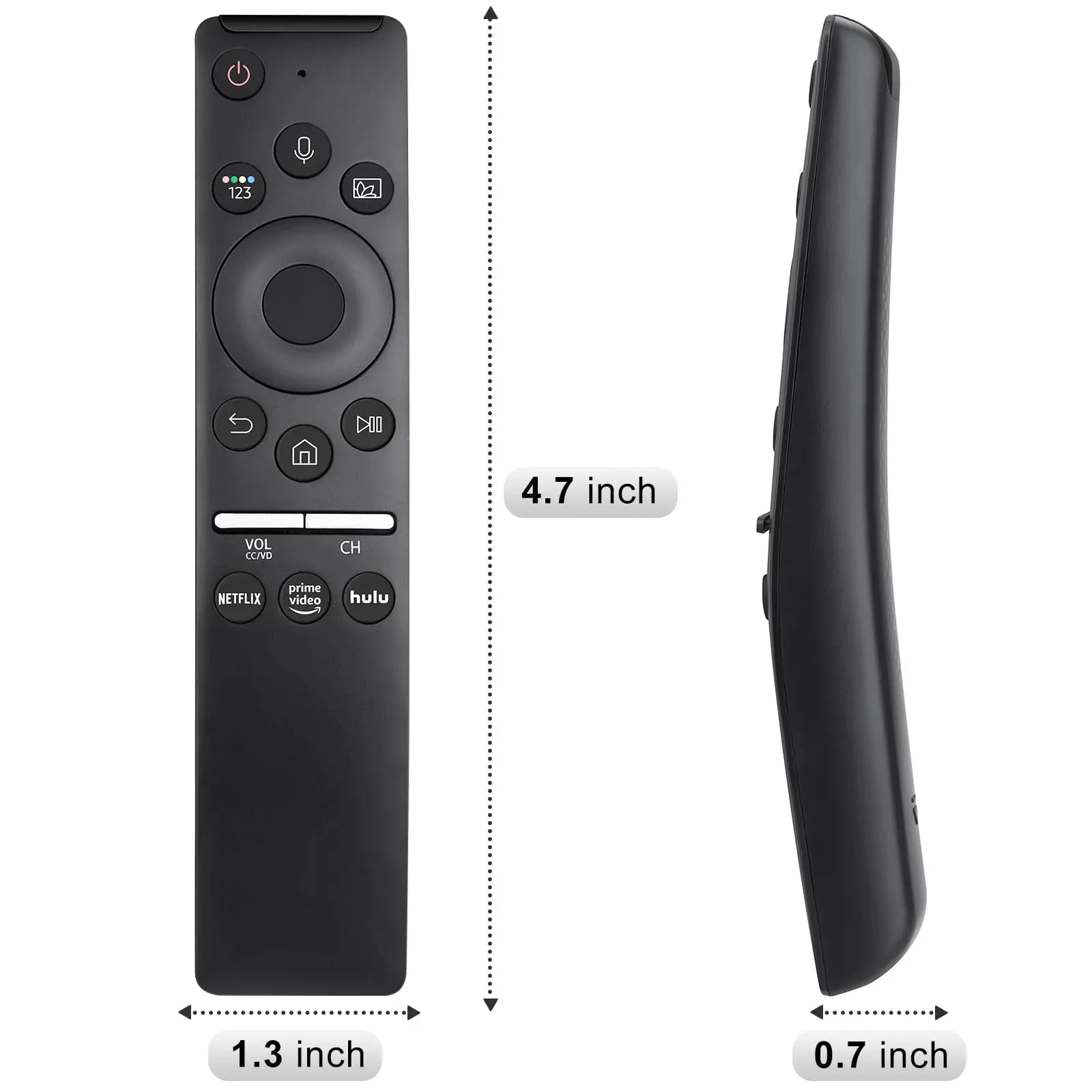 Replacement Voice Remote for All Samsung Smart Curved Frame QLED LED LCD 8K 4K TVs with Voice Function, Standing Silicone Cover
