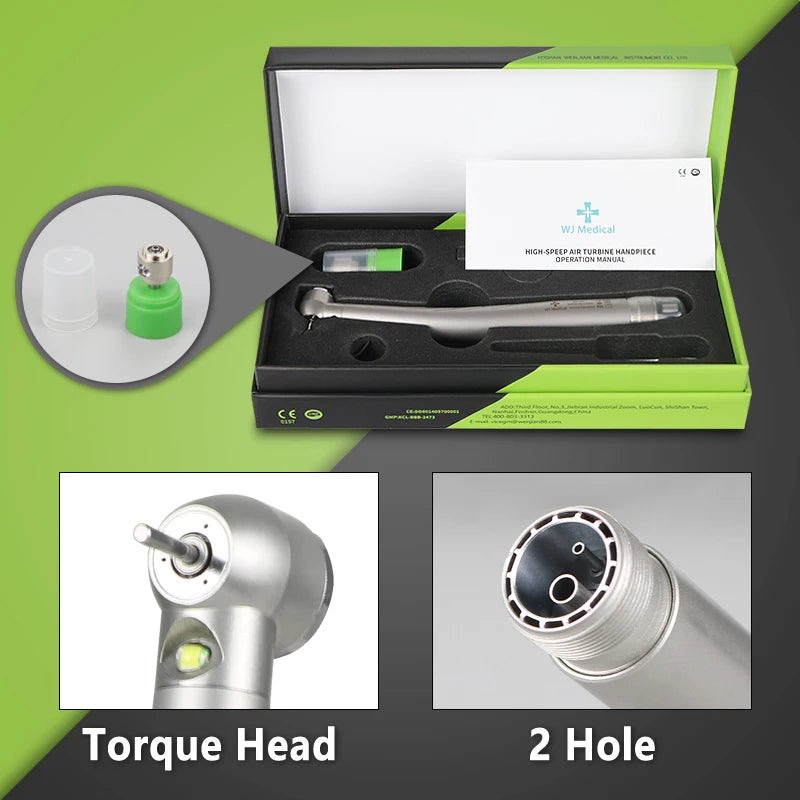 Dental LED High Speed Handpiece Dentist Tips E-Generator rotation Push Button Triple Water Ceramic Rotor Dentistry Sets