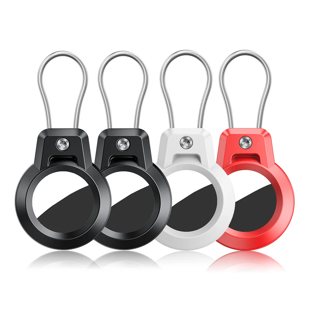 GITFOS AirTag Holder for Apple Airtags Case with Steel wire line and 360 Degrees Protective for Luggage Backpack Keys