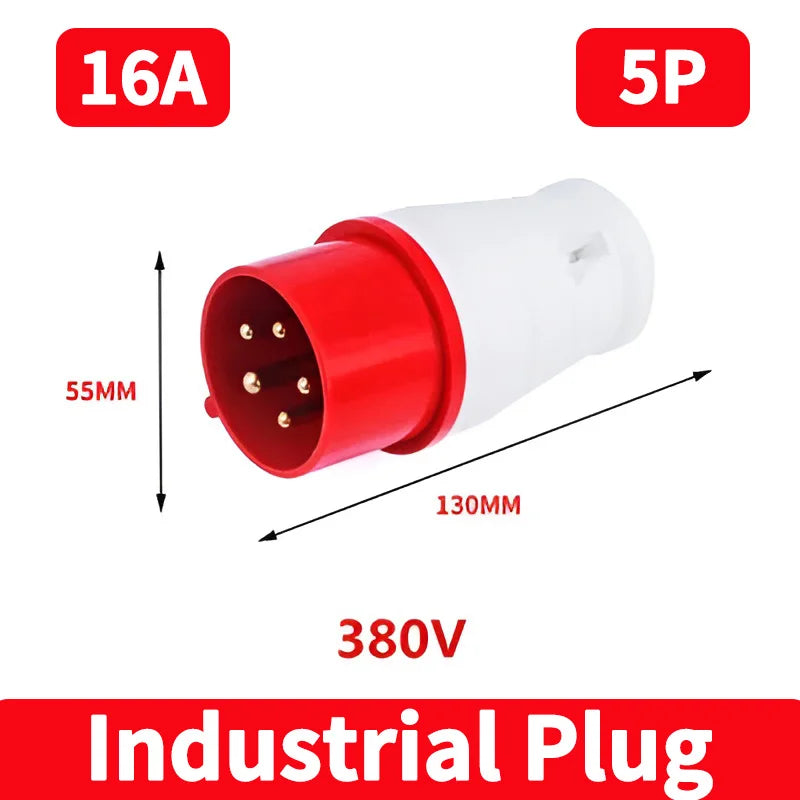 IP44 Industrial Plug and Socket Waterproof Connector 3PIN 4PIN 5PIN 16A/32A  Waterproof Electrical Connection Wall Mount Socket