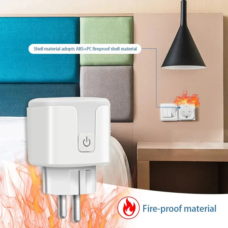 16A/20A Smart Plug WiFi Socket EU With Power Monitor Timing Function  Works With Tuya Smart Life APP Control Alexa Google Home