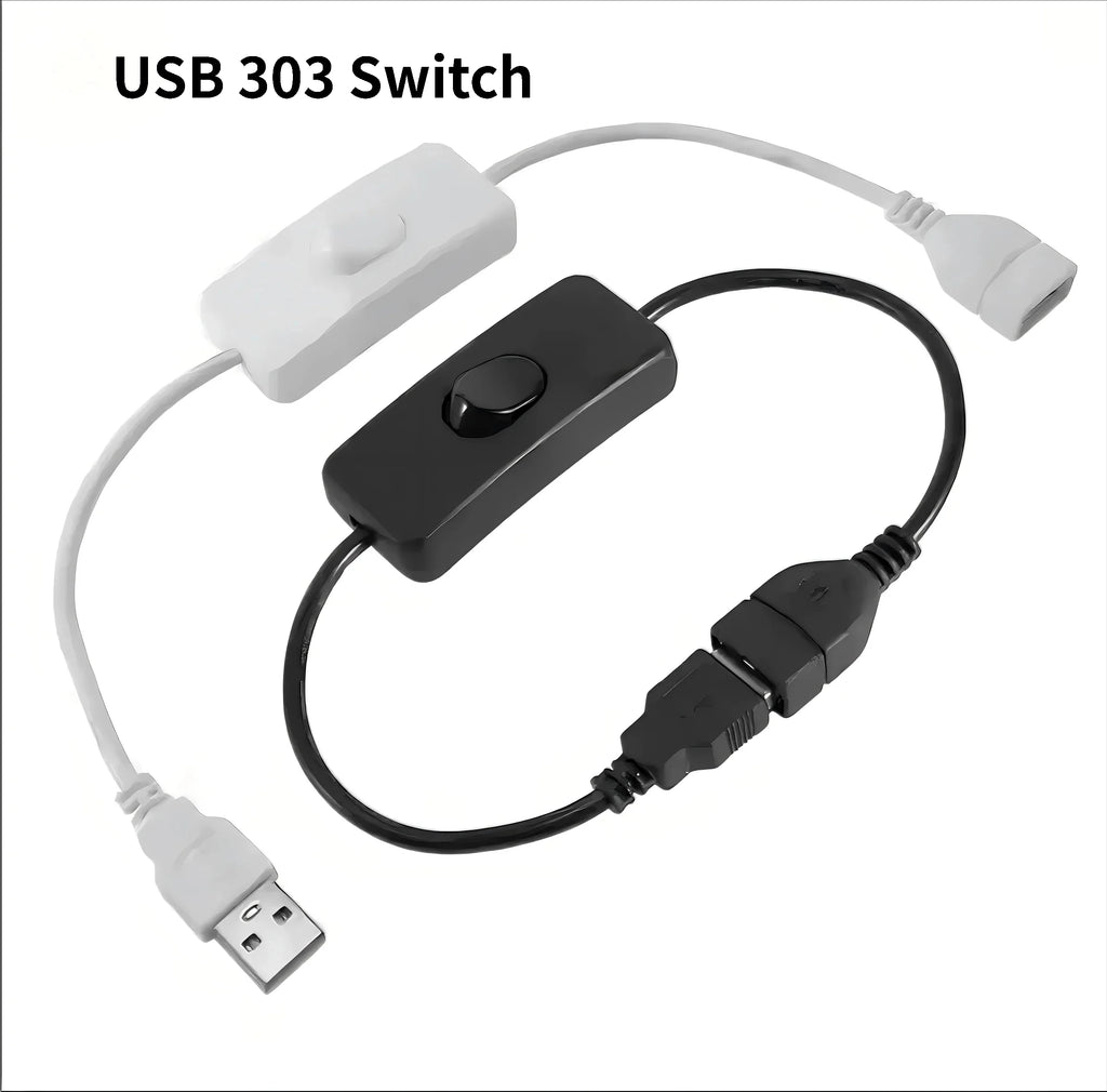 USB 5V 303 LED Switch USB cable switch cable ON OFF power device tool switch cable extension cable/extension switch Male Female