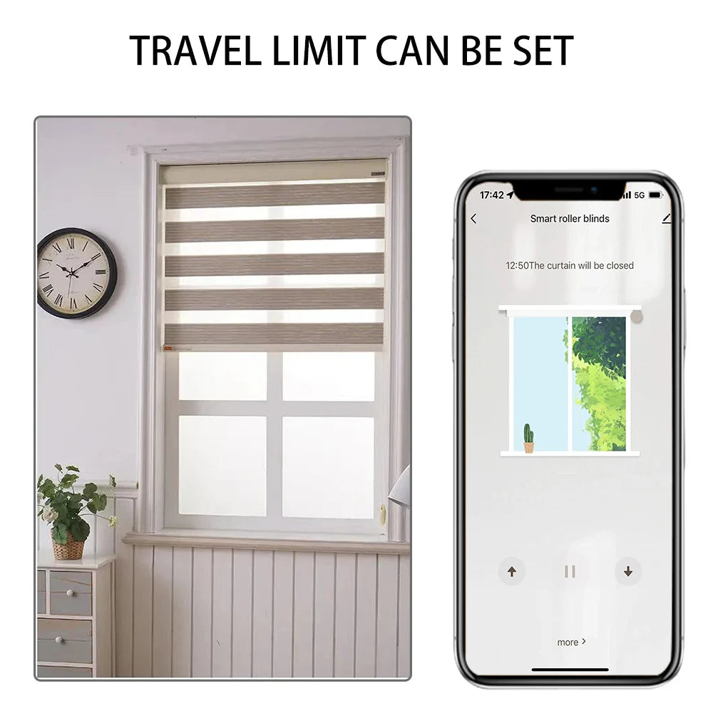 DC5V Wired Tuya Wifi Shutter Motor Blind Electric Smart Curtains For Roller Curtain Suitable For 20 25 28mm Blind Tube Alexa