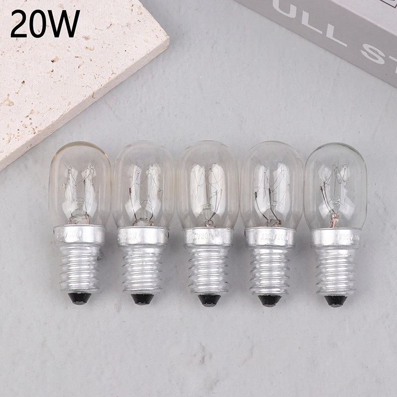 5PCS E14 Salt Lamp Globe Bulb 10/15/20/25W 220V-230V Incandescent Bulb Household Refrigerator Oven Light Bulb Replace Bulb