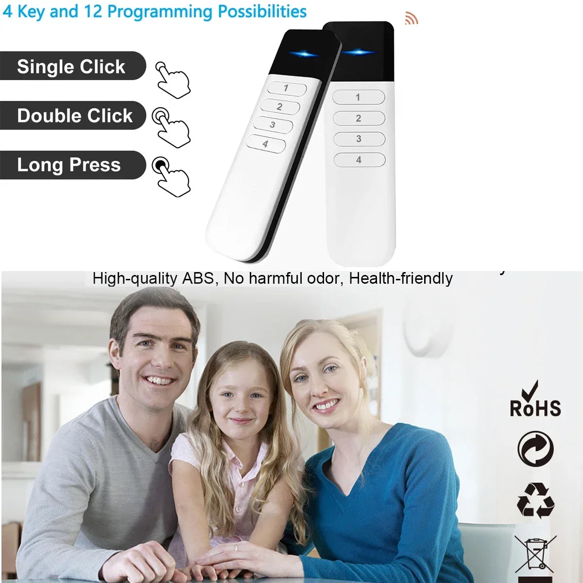 Tuya ZigBee Wireless Portable Remote Control 4 Zone LED Dimmer Smart Home Scene Control Switch Smart Life APP Fr Assistant 2MQTT