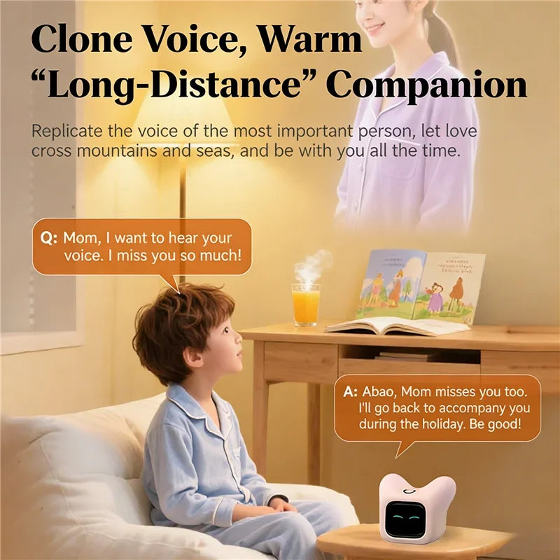 Dual Use Car & Home AI Pet Robot Dynamic Expression Voice Interaction Magnetic Fast Charging Smart Companion Toy For Boys Girls