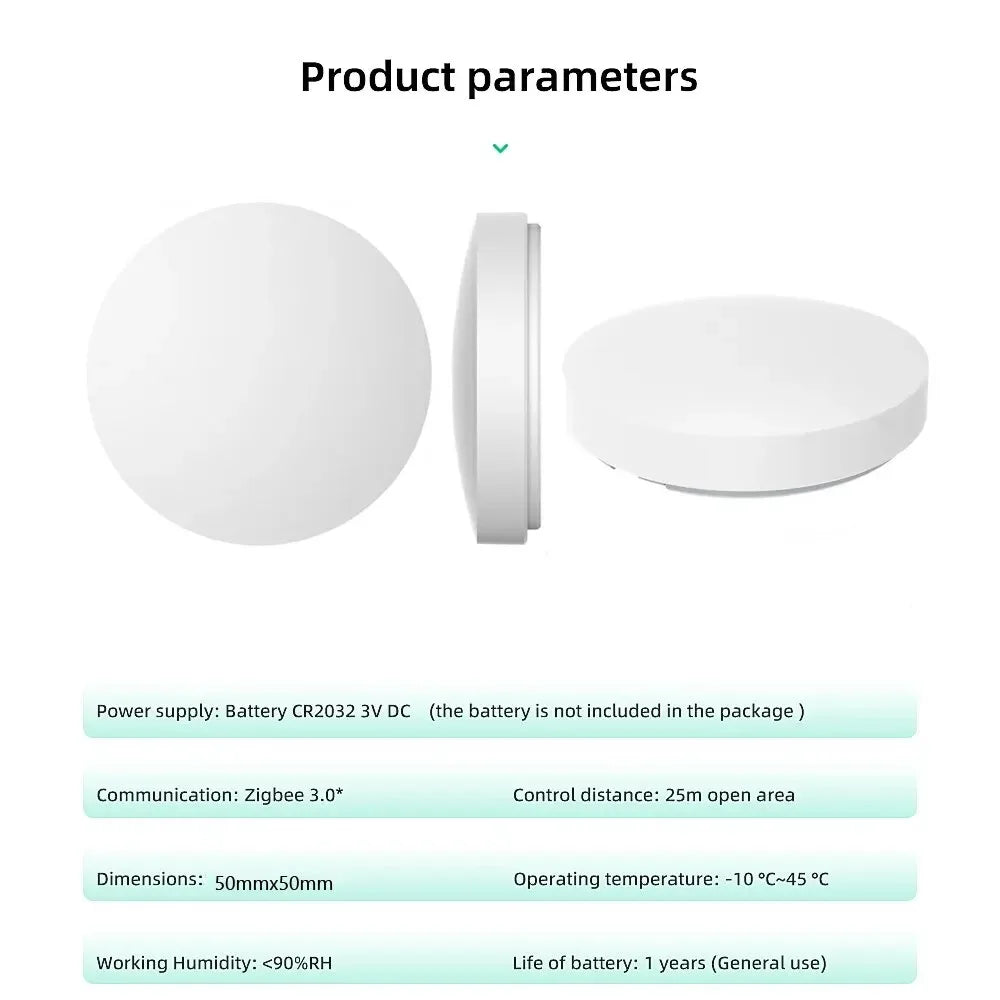 Tuya ZigBee Smart Button Scene Switch Multi-scene Linkage Wireless Key Switch Battery Powered Automation Need Zigbee Gateway