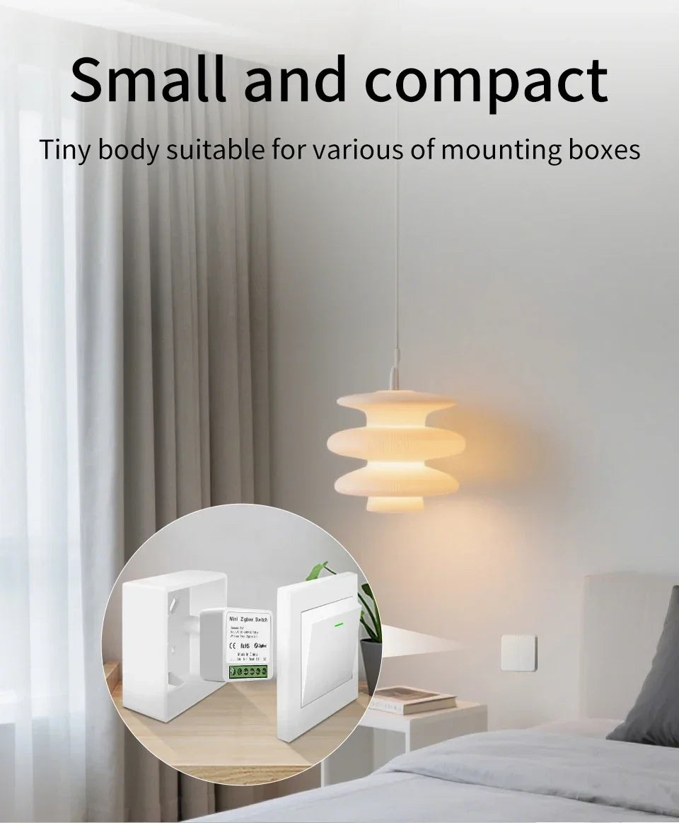Tuya ZigBee Smart Switch Intelligent Remote Module AC100-240V 1/2/3CH Relay Breaker Smart Life App Works with Alexa Google Home