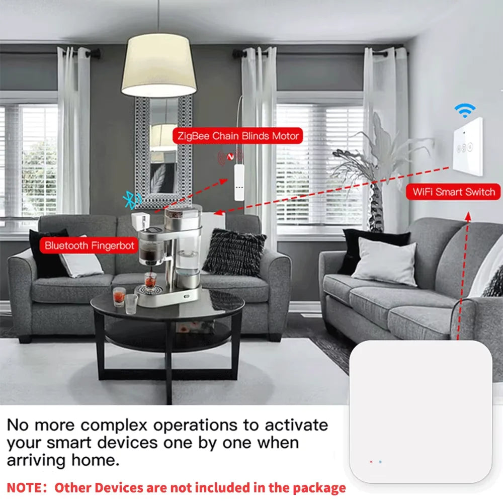 Tuya Zigbee Hub  Wireless Multi Mode Gateway For Smart Home Automation for ZigBee Devices Via Smart Life tuya smart home