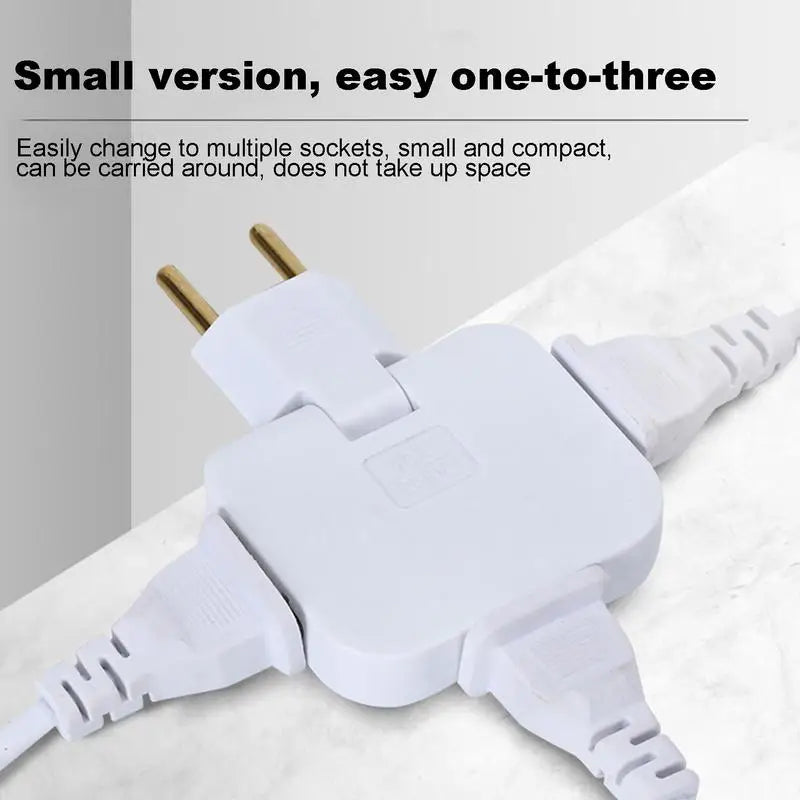 3 Way Multiple Outlet Splitter Extender 180 degree splitter adapter Flat swivel tee for a lightweight outlet Space Saving