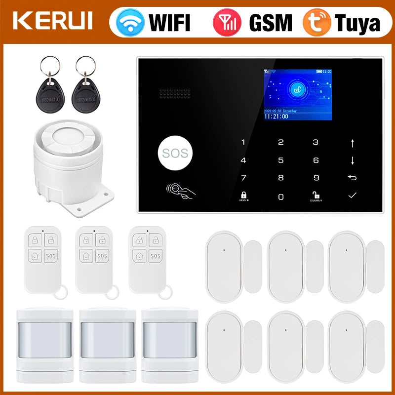 KERUI G30 Alarm System for Home WIFI GSM Security Alarm Panel with Temperature and Humidity Display Work Alexa Tuya Smart App