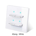 Glass Touch Switch Tempered Crystal Panel 1/2/3/4 Gang Wall Light Switches Sensitive LED Backlight Metal Push Button 110V 220V