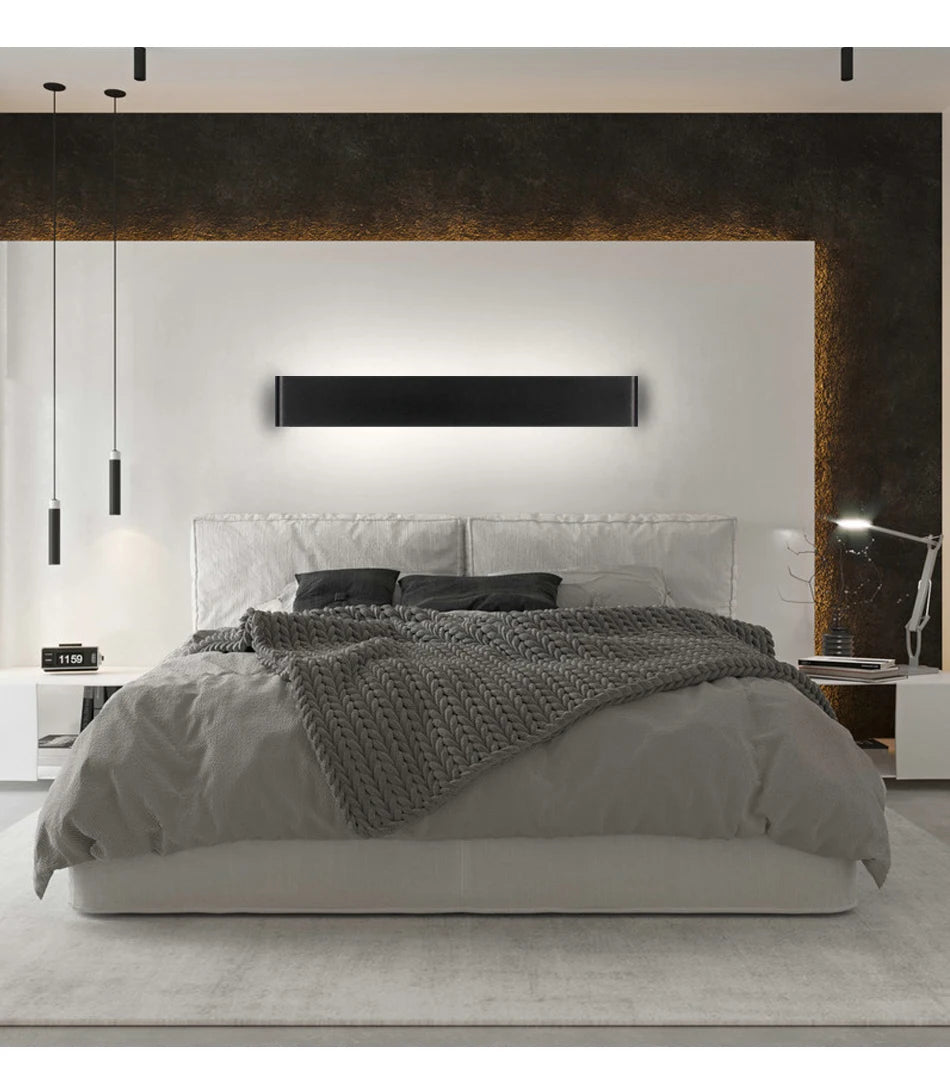 Modern LED Wall Lamp Dimmable 110/220V Indoor Light Fixture Wall Sconces Stair Bedroom Bedside Living Room Home Hallway Lighting