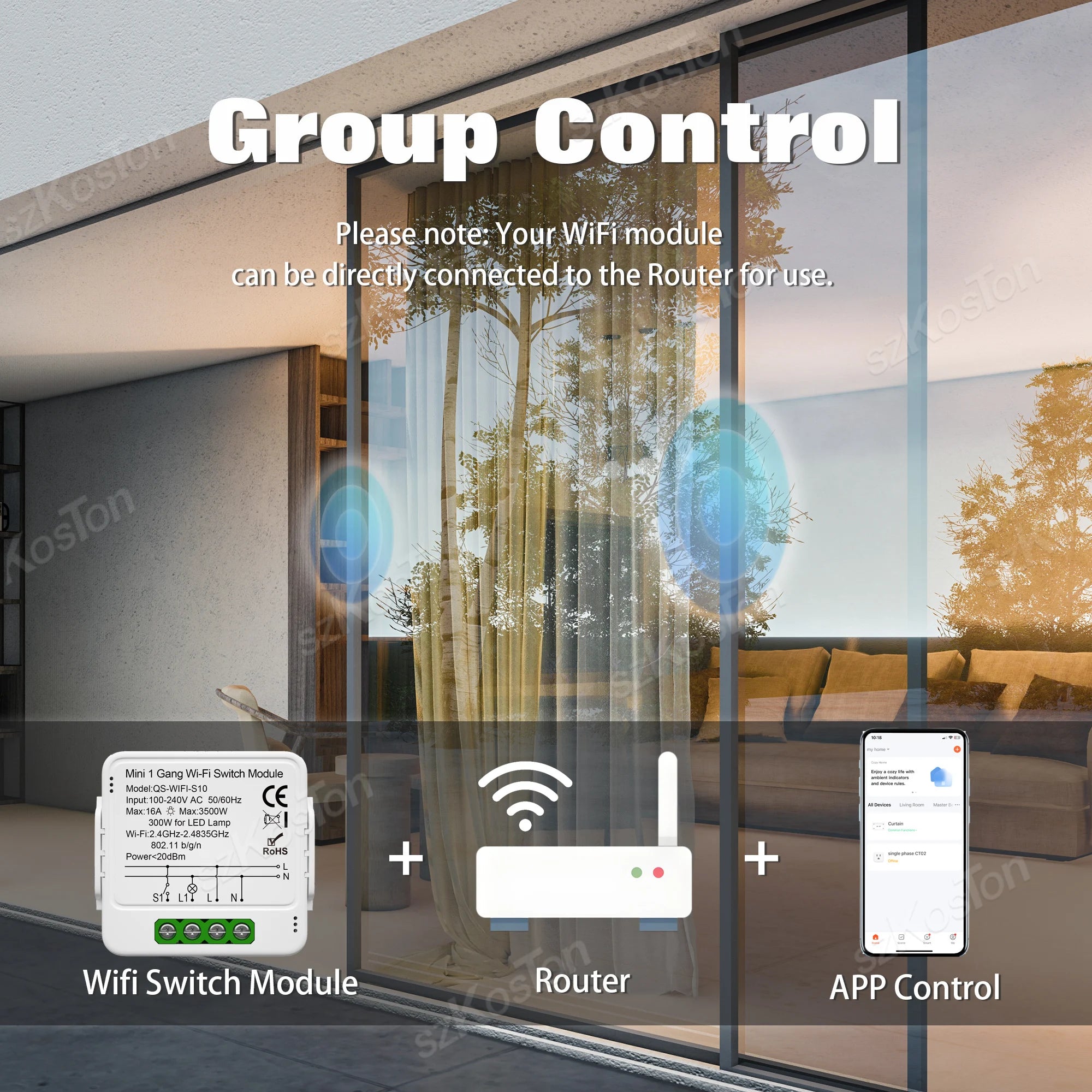 Tuya Smart WiFi Switch 1/2/3 Gang Smart Home Light Switch Breaker Neutral Wire Required Remote App Timer Work with Alexa Google