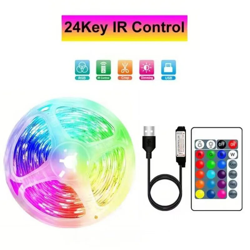 Led Lights for Room Music Sync RGB 5080 Led Strip Lights 10m 20m Flexible Ribbon for Room Bedroom Decor TV Backlights