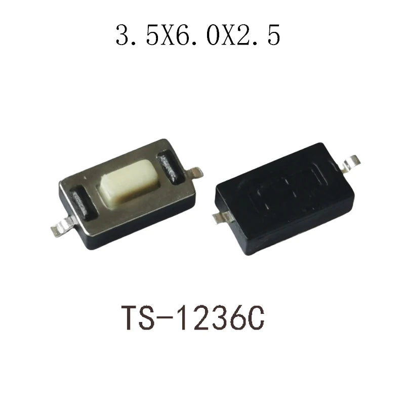 50PCS 4x6/3x6mm H 2.5mm 2Pin Tactile Push Button Switch Phone Button SMD Micro Momentary Switch PCB Mounting