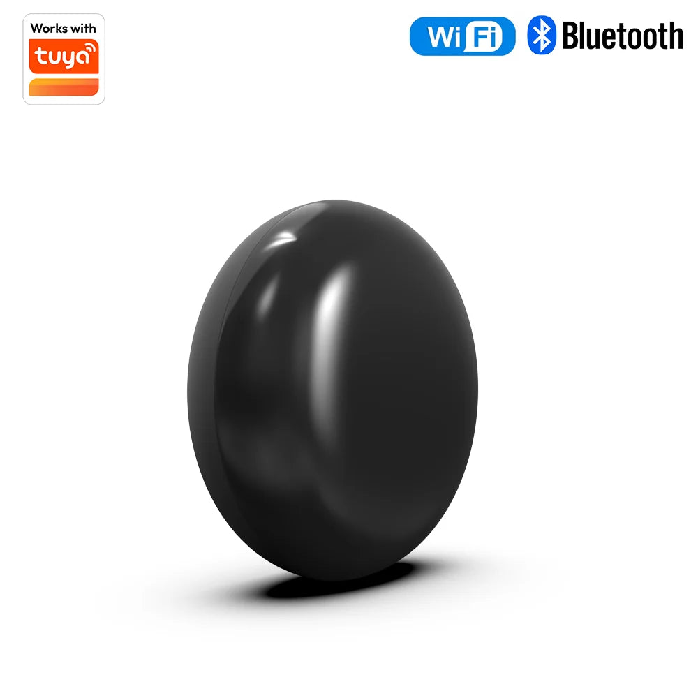 Tuya Smart Universal IR Remote Control, supports Wi-Fi and Bluetooth connectivity, voice control, and remote control