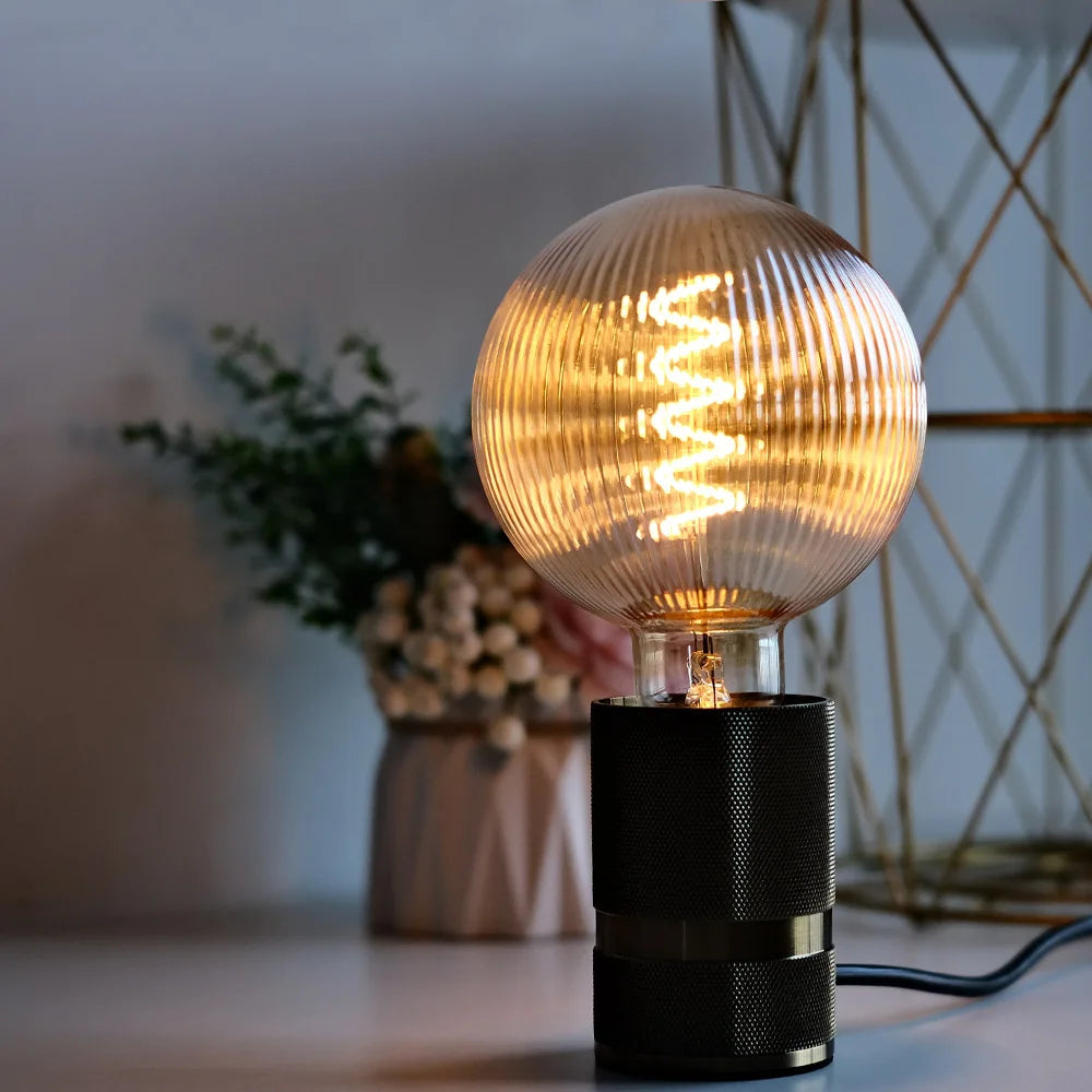 TIANFAN Edison Led Bulb E27 Fitting 4W Dimmable Ripple Glass Amber Color 2000Kevin Warm Speciatly Decorative Light Bulb