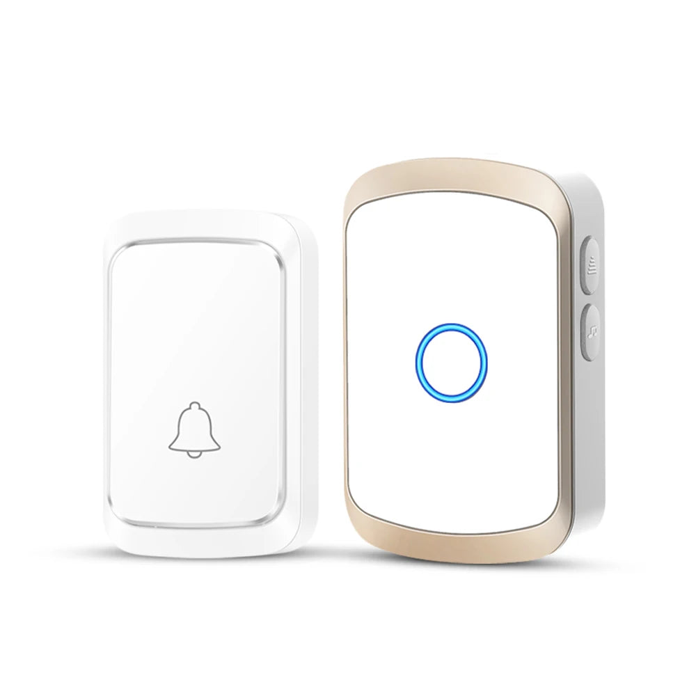 Smart Wireless Doorbell Door Chime Kit No Socket Required 300M/984 FT Remote 60 Songs Melodies Sound Home Battery Type Door Bell