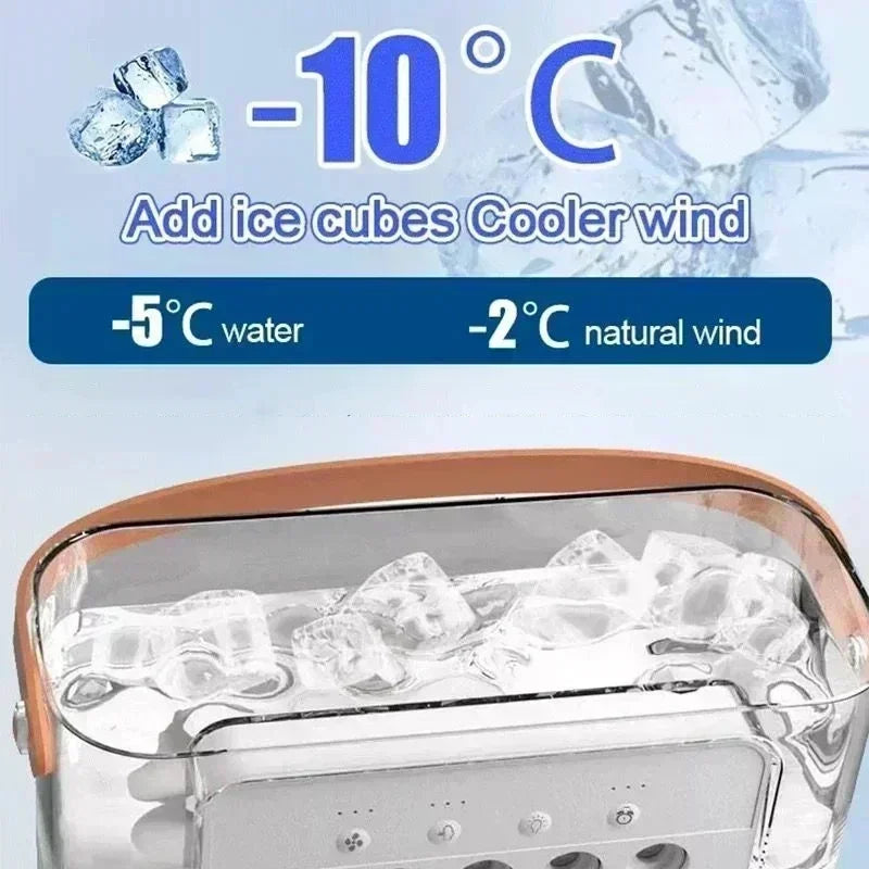 3-In-1 Mini Air Cooler LED Night Light Humidifier Portable Cooling Device Home Office  Refreshing Household Compact Appliance