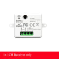 AXUS 110V 220V Mini Receiver 433HMz Wireless Round Button Remote RF Safey Switch Module 2200W Fr Home LED Lamp Bulb