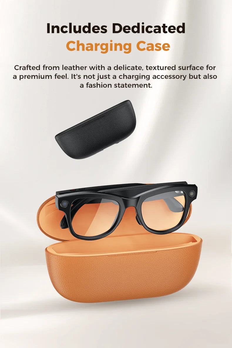 2026 New 3600mAh Large Capacity Smart Glasses 800W Pixel Anti-shake Camera 120+Language Translation Video Recording Call Glasses