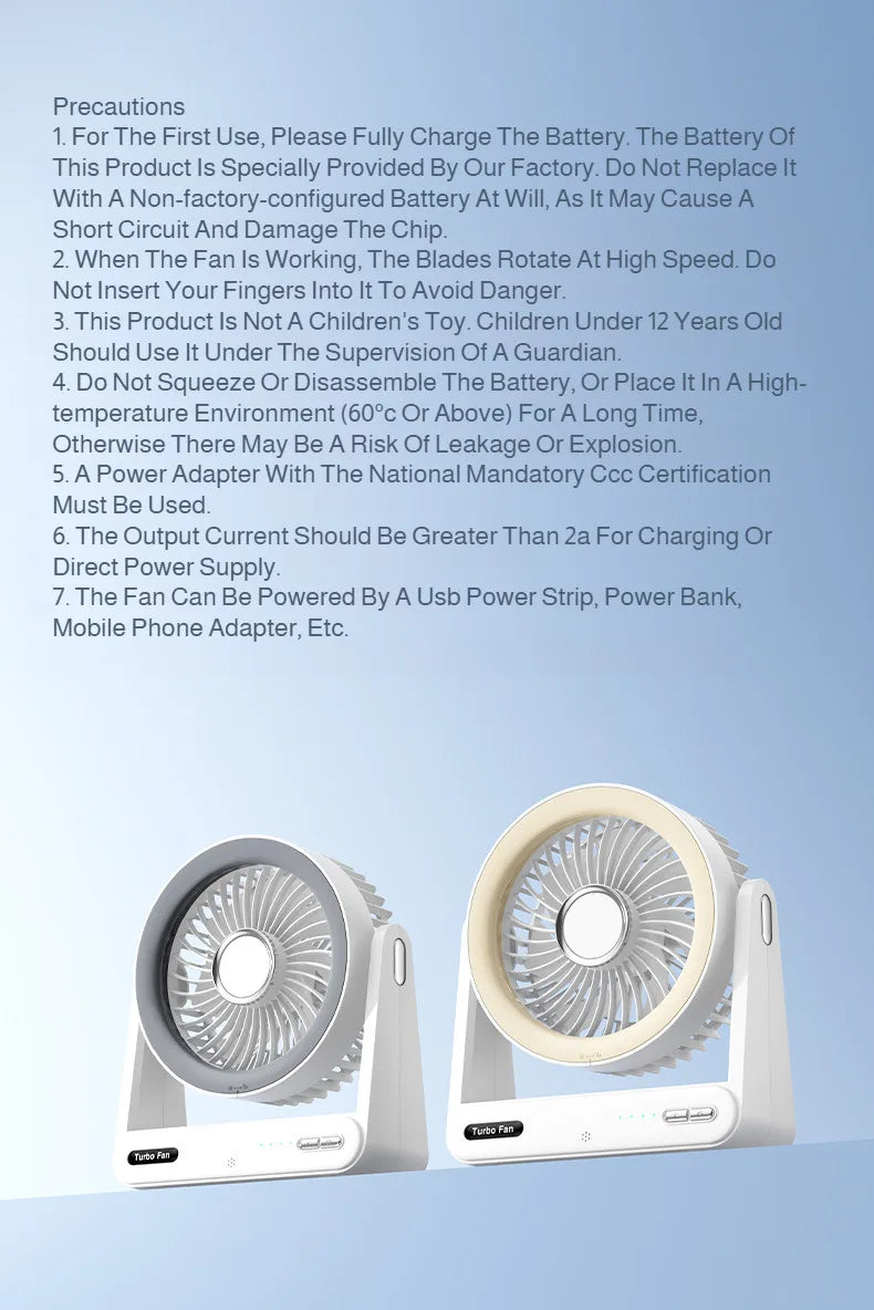 Smart Voice Control Desk Fan with Timer Wall Mountable Mini Circulation Fan for Home and Office Use