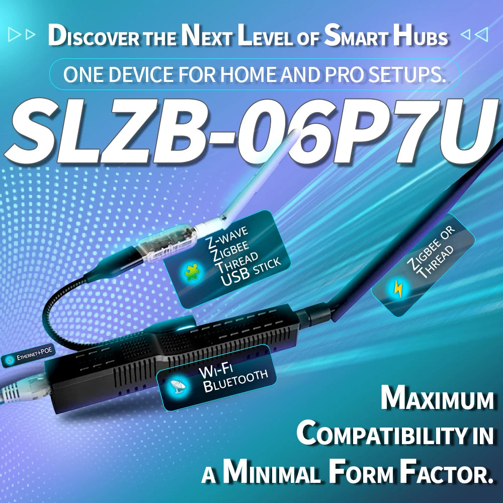 SMLIGHT SLZB-06U SLZB-06MU Zigbee3.0 to Ethernet USB 2.4G WiFi Coordinator With PoE Work With ZHA Home Assistant Zigbee2MQTT