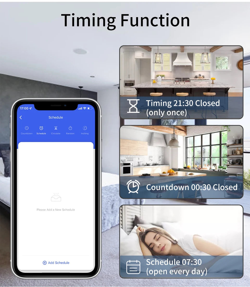 WiFi Circuit Breaker Tuya Smart Home APP Phone Voice Control Wireless Remote Switch RF433 for Alexa/Google Assistant/Smart Life