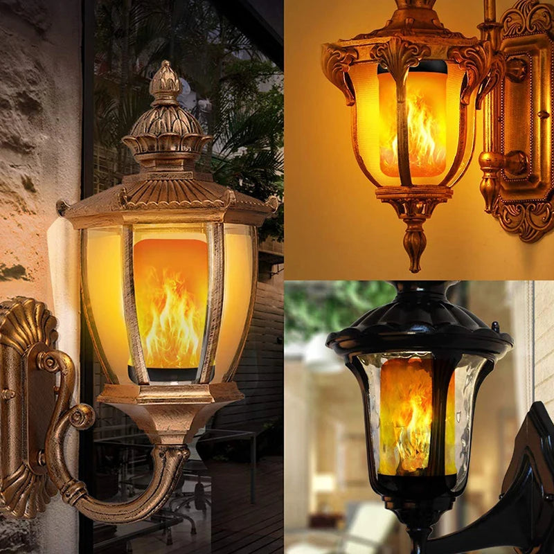 E27 LED Flame Lamp Flickering Fire Simulation Light Bulb E14 Dynamic Flame Effect Candle Light Creative Home Festival Decoration