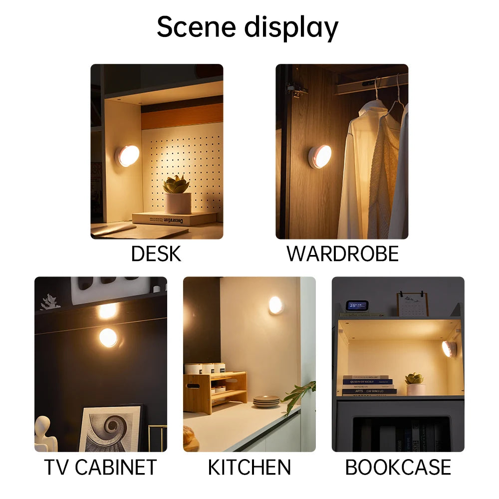 LED Night Light USB Charging Intelligent Human Induction For Bedside Cabinet Home Wardrobe Lighting Motion Sensor Light led Lamp