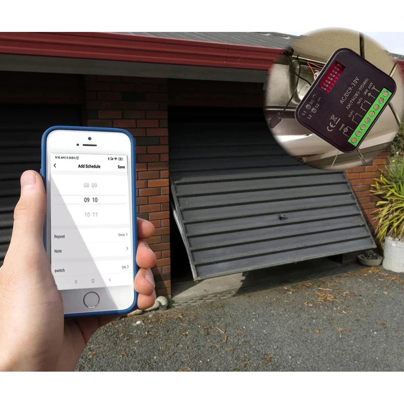Work With Tuya WiFi Switch Universal RX-MULTI Garage Door Gate Remote Control Receiver Smart Controller 300-868MHz 9-30V 85-250V