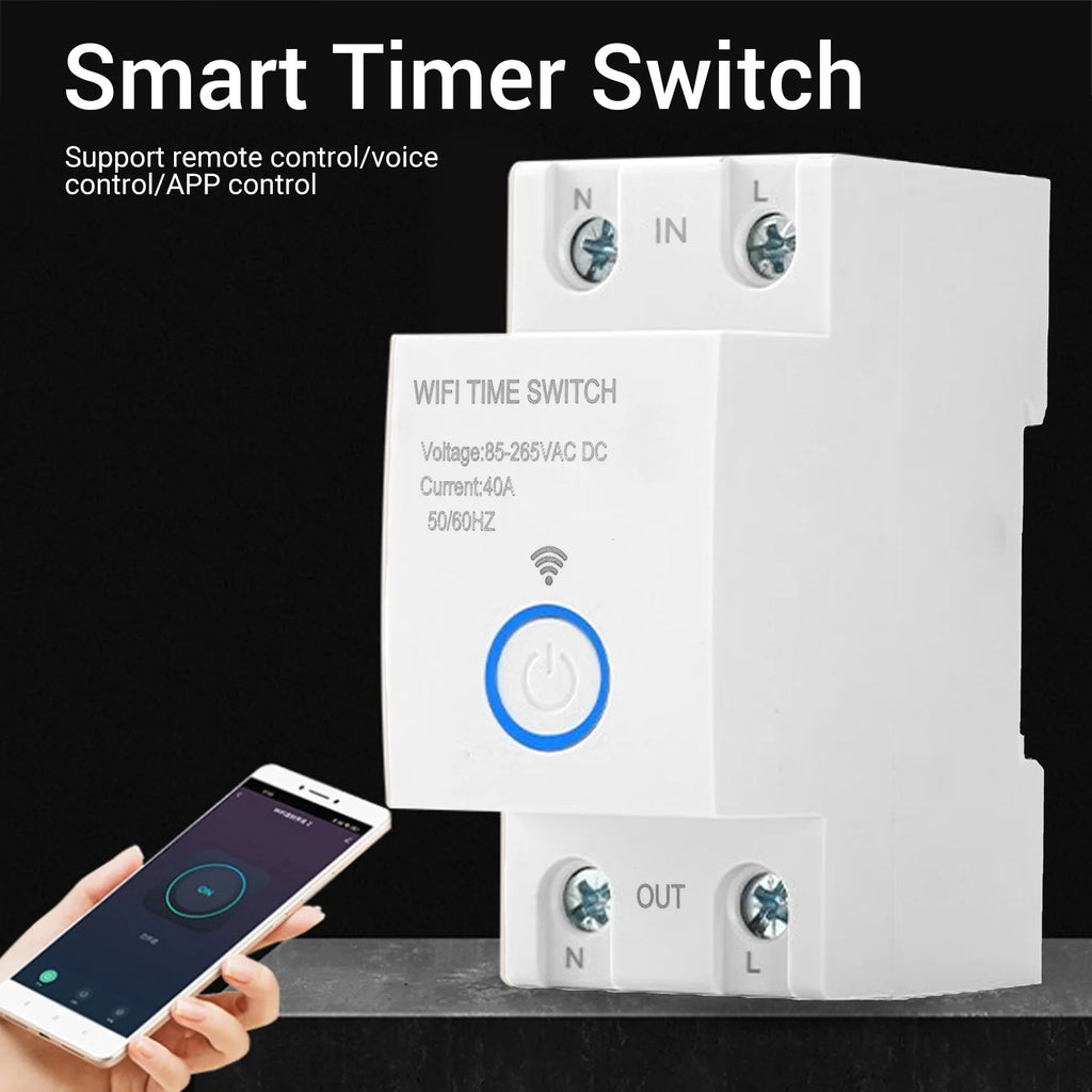 Smart Timer  WiFi Timer  2P 40A Programmable APP Control Voice Control Smart Time  for Home