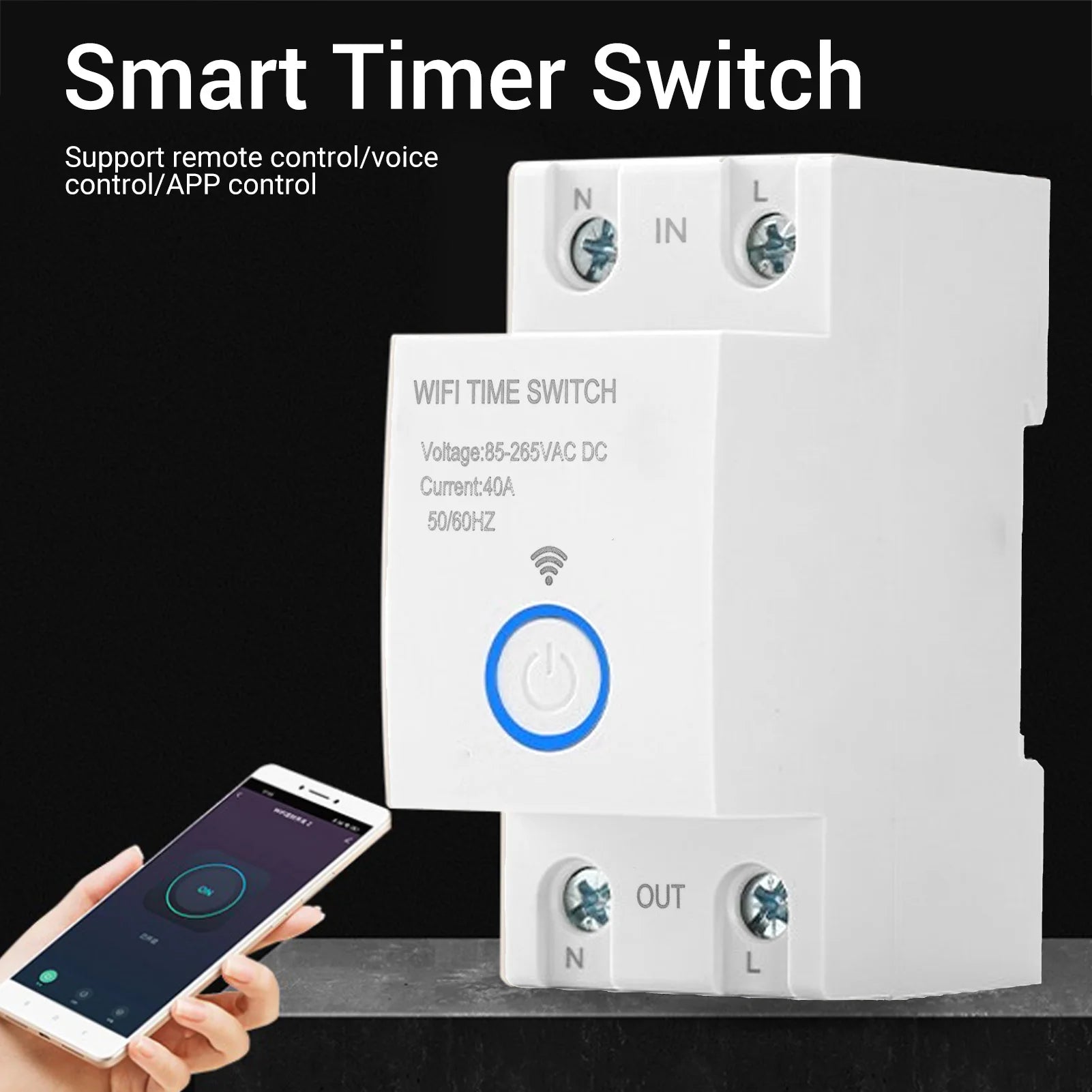 Smart Timer  WiFi Timer  2P 40A Programmable APP Control Voice Control Smart Time  for Home