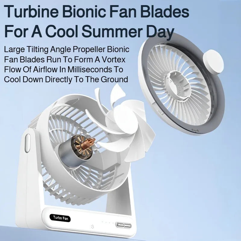 Smart Voice Control Desk Fan with Timer Wall Mountable Mini Circulation Fan for Home and Office Use