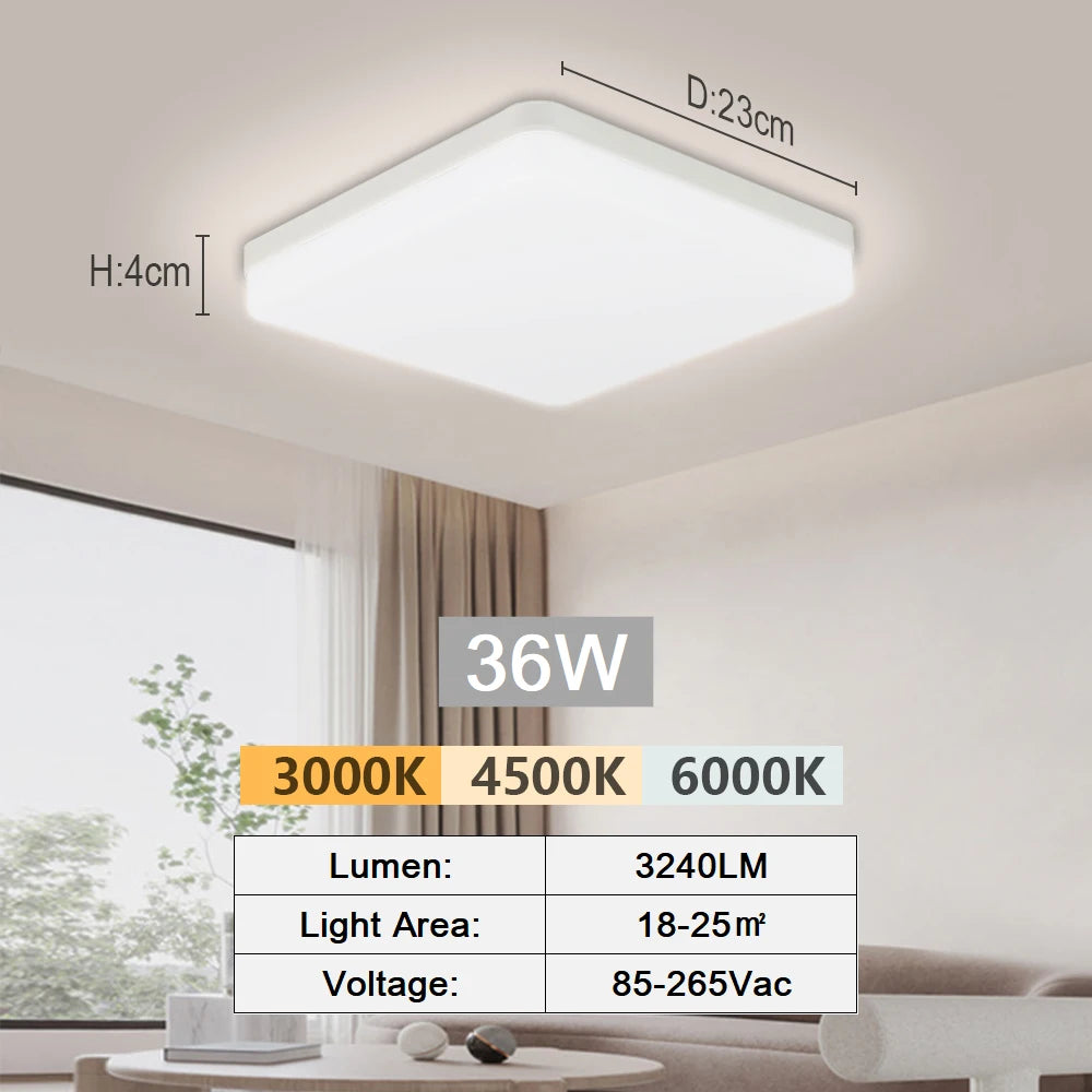 Ultra-thin 18-48W LED Ceiling Lamp Bedroom Light Lustre LED Lights For Room Ceiling Light Fixture Modern Home Decoration