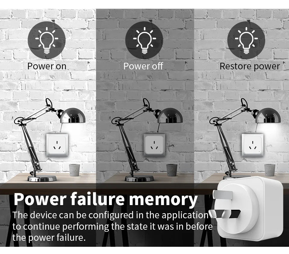 TUYA Australian and New Zealand standard smart socket voice control, wifi, mobile phone remote timing control